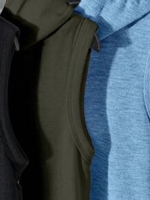 SHEIN 3pcs Sleeveless Casual Tank Top Set For Kids, Black/White/Gray - Multicolor - View 5