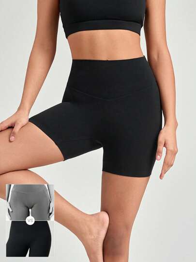 GLOWMODE 4.3 英寸 FeatherFit™ Day Dreamer 无缝运动骑行短裤 带后袋防滑条 低冲击瑜伽普拉提工作室日常休闲装