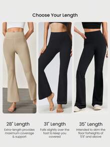 GLOWMODE 35 英寸 FeatherFit™ Go Groove 超长喇叭紧身裤 低冲击瑜伽普拉提工作室日常休闲装