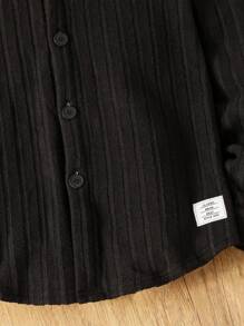Giubbotto Casual con cappuccio per ragazzi Tween in tessuto di cashmere finto ad effetto melange argentato con toppe in lettere decorate di volpe finta