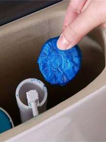 10 件/包蓝色泡沫马桶清洁剂，带茉莉花香味，家庭清洁用品，香味块，随机旧/新包装