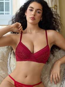 Charlaine Charlaine Women's Non-Removable Padded 3/4 Cup Wired Bra