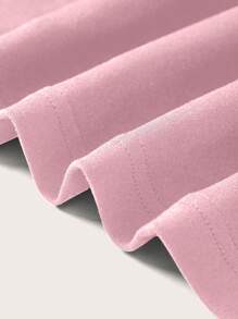 SHEIN Essnce 女款休闲马术/击剑图案无袖长袖 T 恤，适合春夏季 - 粉色 - 查看 3