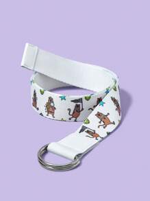 SCOOBY-DOO X SHEIN 1pc Women's Fashionable Cute Cartoon Dog Pattern Belt - Multicolor - View 1