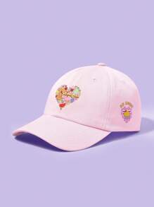 SCOOBY-DOO X SHEIN Heart & Cartoon Print Pink Baseball Cap - Pink - View 1