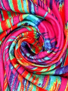 SHEIN Clasi 大码不对称下摆编织休闲连衣裙，优雅适合春夏季度假、海滩、阳光 - 彩色 - 查看 5