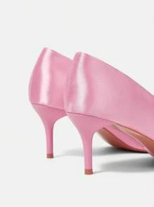 CUCCOO HITCHD Women's Elegant Romantic Rose Decor Pointed Toe Stiletto High Heel Pumps, Suitable For Wedding, Formal Occasion, Party, Valentine's Day - Barely Pink - View 13