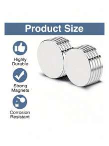 30 szt. silnych magnesów neodymowych, wytrzymałe magnesy małe okrągłe magnesy na lodówkę do biura, tablic suchościeralnych, szafek na tablice suchościeralne, 0,39 X 0,08 cala