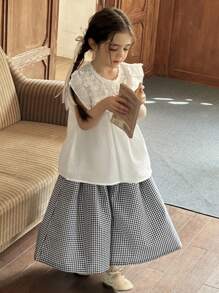 DAZY 2pcs/Set Young Girl Young Girl Autumn Outfit - White - View 3