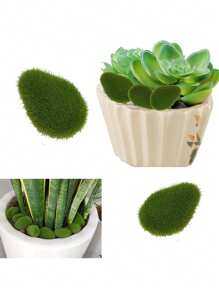 30pcs Fake Stone Artificial Moss Rocks Home Decor Simulation Plant DIY Decoration For Garden And Crafting Green Valentine's Day, Valentines Wedding, Birthday
