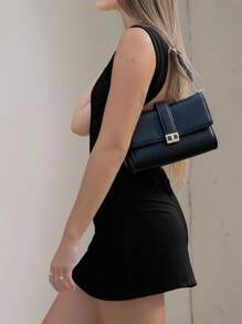 INAWLY Solva Women Solid Color Fitted Backless Cami Dress - Black - View 3