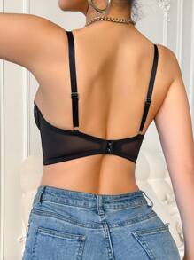 1pc Women Lace Underwire Lingerie Bra Set - Multicolor - View 2