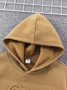 3 Pcs Tween Boy Casual Korean Style Bear Embossed Sweatshirts, Round Neck Long Sleeve Knit Pullover In 3 Colors (1 Pc Free With Purchase), Suitable For School, Garden, Beach, Birthday In Spring, Summer, Autumn, Winter - Multicolor - View 6