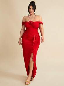 SHEIN BAE Quần áo cỡ lớn cho nữ Váy cưới Váy phù dâu Váy nhỏ Váy dạ hội Dự tiệc Hẹn hò Đi chơi Váy ngày lễ Dự tiệc Đỏ rượu vang Hở vai Tay ngắn Ngực giữa Thắt nút Nếp ly bên hông Xẻ tà phía trước Váy xếp nếp Váy suông/ Váy đi biển cho nữ/ Váy thanh lịch cho nữ/ Váy sinh nhật cho nữ/ Váy bồng bềnh Trang phục mùa hè Trang phục đi biển cho nữ Trang phục ăn trưa cho nữ Trang phục sang trọng Fairycore cho nữ - Gỗ đỏ - Xem 8