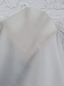 DreamSkyne Chemisier asymétrique élégant en patchwork à contrastes de couleurs pour femmes en taille forte avec épaules dénudées - Blanc - Voir 6