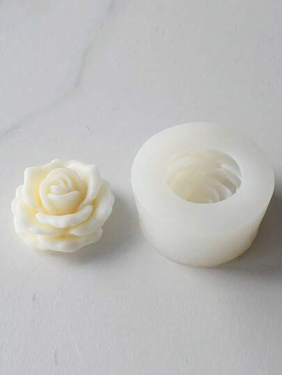 1pc Rose Scented Wax Candle Silicone Mold DIY Rose Plaster Decoration Flower Mold, Buy 2 For Better Offer