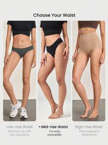 GLOWMODE 2条装轻薄透气吸汗中腰无缝隐形丁字裤日常运动内裤