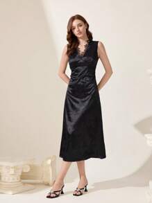 CUCCOO CHICEST New Summer Silver Rhinestone Snowflake Decor Crossed Strap Square Toe Round Block Heel Elegant Charming Glamorous Black Patent Leather Ladies High Heel Sandals, Slippers, Vacation & Party Dress Sandals