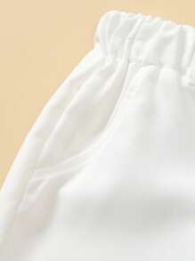 SHEIN 3pcs Set: Young Boy Solid Color Pocket Casual Suit Shorts - Multicolor - View 3