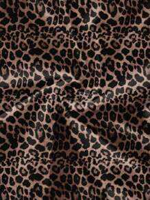 Soleia 女士豹纹打结前短款上衣和紧身迷你短裤套装，休闲夏季服装 - 彩色 - 查看 7