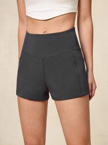 OutZeal Pantaloncini sportivi da donna modello morbido, con tasche, vita alta, per yoga e attività all'aperto