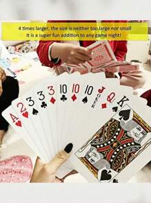 54张6.65X4.68英寸巨型扑克牌男孩背包，万圣节，背包学校。透明背包，储物盒，巨型扑克游戏，超大纸牌游戏，比普通纸牌游戏大4倍，派对游戏，互动游戏，节日游戏，创意礼品装饰情人节，情人节婚礼，生日，圣诞节，万圣节装饰，返校 - 彩色 - 查看 12