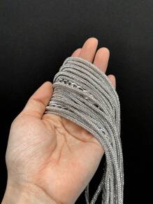 EgrlEra 女性用スパークリングシルバーチェーンキャミソールタンクトップ、パーティー、クラブ、休日イベントに適しています - シルバー - チェックする 7