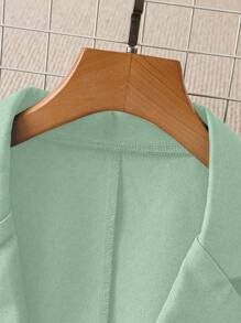 Franclia Casual Slim Fit Solid Color Ladies Blazer, Suitable For Commuting And Leisure Fall Cloth For Women - Mint Green - View 5