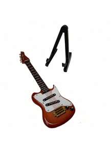 1 件微型吉他模型，用于家居装饰，可选原声吉他或电吉他，带支架，情人节乐器装饰，情人节婚礼，生日，房间装饰，客厅装饰 - 彩色 - 查看 5