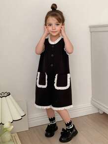 Dazy Kids Young Girl' Casual Romper - Black - View 3