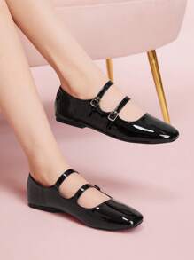 CUCCOO DOLLMOD Women's Casual Flat Slip-On Shoes, Elegant Vintage Style For Summer, Dating, Going Out For Christmas - Black - View 4