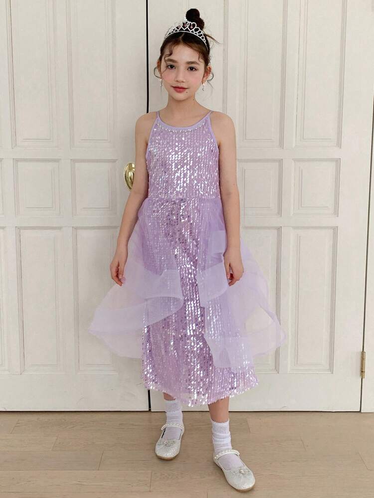 Tween Girl Round Neck Sleeveless Dress, Summer,Back To School Clothes