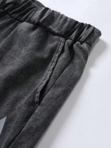 Manfinity EMRG 加大码印花男士休闲 T 恤套装 - 黑色 - 查看 6