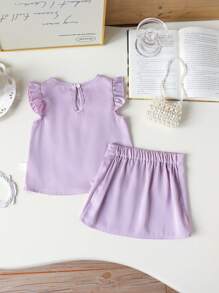 Ensemble casual élégant confortable pour bébé fille, printemps/été. Tissu doux, convient pour les activités intérieures ou extérieures - Multicolore - Voir 6