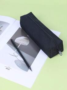 1 szt. Prosty i pojemny piórnik w jednolitym kolorze, wielozadaniowy Oxford Cloth, piórnik studencki do przechowywania artykułów piśmienniczych, torba do przechowywania kosmetyków na prezenty świąteczne, przenośna i praktyczna, wielofunkcyjna torba do przechowywania, piórnik, kosmetyczka do szkoły, artykuły piśmiennicze, kosmetyki, produkty do pielęgnacji skóry, szminka, pędzle, monety, małe przedmioty, powrót do szkoły, artykuły szkolne