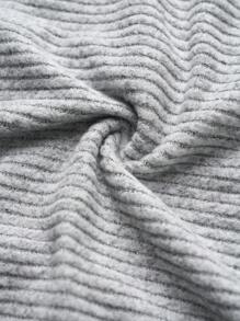 Elenzga Plus Size Ribbed Design Slim Fit Camisole & Tank Top Set - Grey - View 7