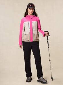 OutZeal Woman Waterproof Wind-Proof 3L Tech Fabric Color Blocking Hiking Jacket Windbreaker For Hiking - Multicolor - View 6