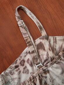 INAWLY 夏季时尚豹纹文胸上衣吊带背心