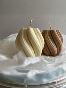 Molde de vela de pilar geométrico, molde de aromaterapia 3D en espiral, molde de yeso y resina de onda asimétrica retorcida para manualidades de arcilla polimérica, decoración artística y del hogar