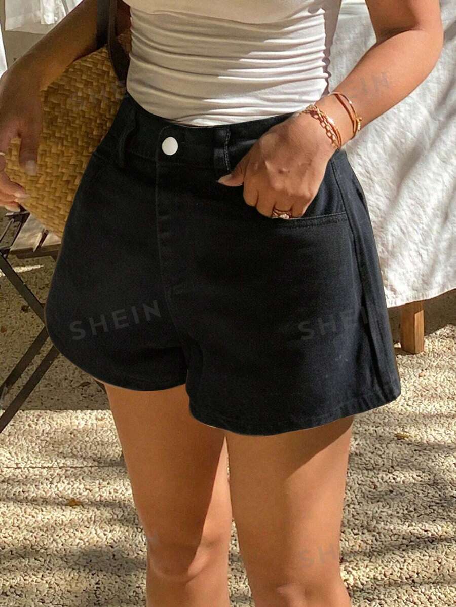 Livesso Nuevos shorts vaqueros de mujer de estilo casual y holgado con estampado de leopardo para verano