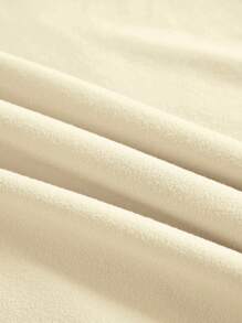 新款卡通熊图案T恤，女士圆领休闲宽松时尚上衣，适合春夏日常穿着 - 杏色 - 查看 5