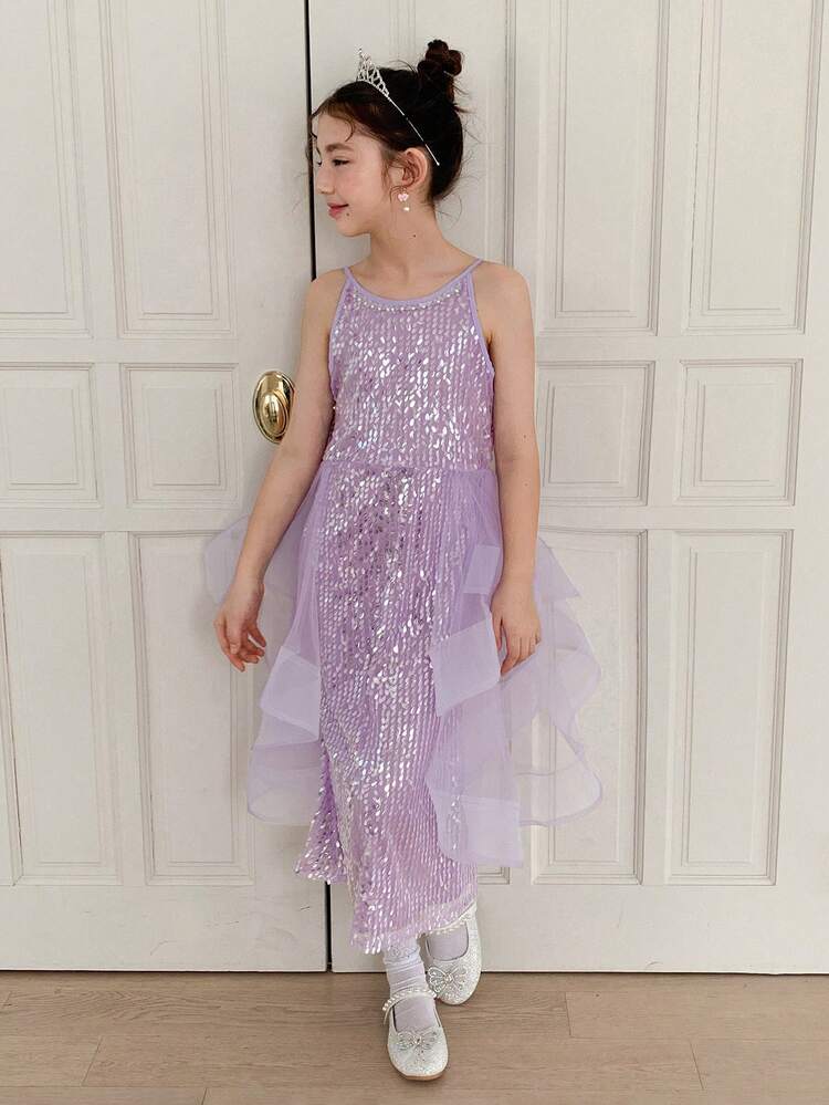 Tween Girl Round Neck Sleeveless Dress, Summer,Back To School Clothes