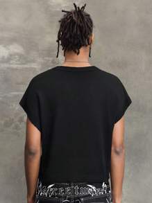 ROMWE MEN Street Life Men's Crew Neck Boxy Fit Loose Casual Vest