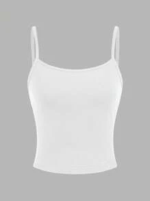 SHEIN EZwear 3件套白色基本款休闲性感吊带背心和抹胸夏季 - 白色 - 查看 8