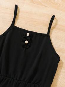 Tween Girl Solid Sleeveless Tank Top And Pants 2 Pieces Set, Fashionable For Summer - Multicolor - View 3