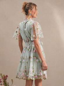 Amorya Vestido de mujer nuevo, elegante y con malla bordada, con cinturón, casual y cómodo, sin mangas, vestido de verano para mujer, ropa de verano, vestido de Pascua, ropa de Pascua, ropa de iglesia para mujer, ropa de iglesia elegante de vacaciones casual, ropa bohemia para mujer, vestido de graduación/vestido de graduación blanco/vestido de fiesta de graduación, conjunto de brunch para mujer, vestido de invitada de boda, ropa de iglesia para mujer, ropa de iglesia, vestido de feria del Renacimiento de verano para mujer