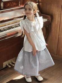 DAZY 2pcs/Set Young Girl Young Girl Autumn Outfit - White - View 4