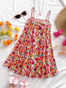 Soleia 女性花卉印花背心連身裙