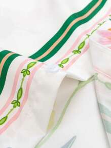 Manfinity RSRT Men's Multicolor Polyester Floral Print Short Sleeve Shirt With Collar And Button Details - Multicolor - View 5