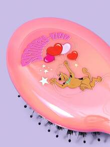 SCOOBY-DOO X SHEIN 1 件时尚可爱卡通狗和气球印花发刷美发工具 - 粉色 - 查看 2